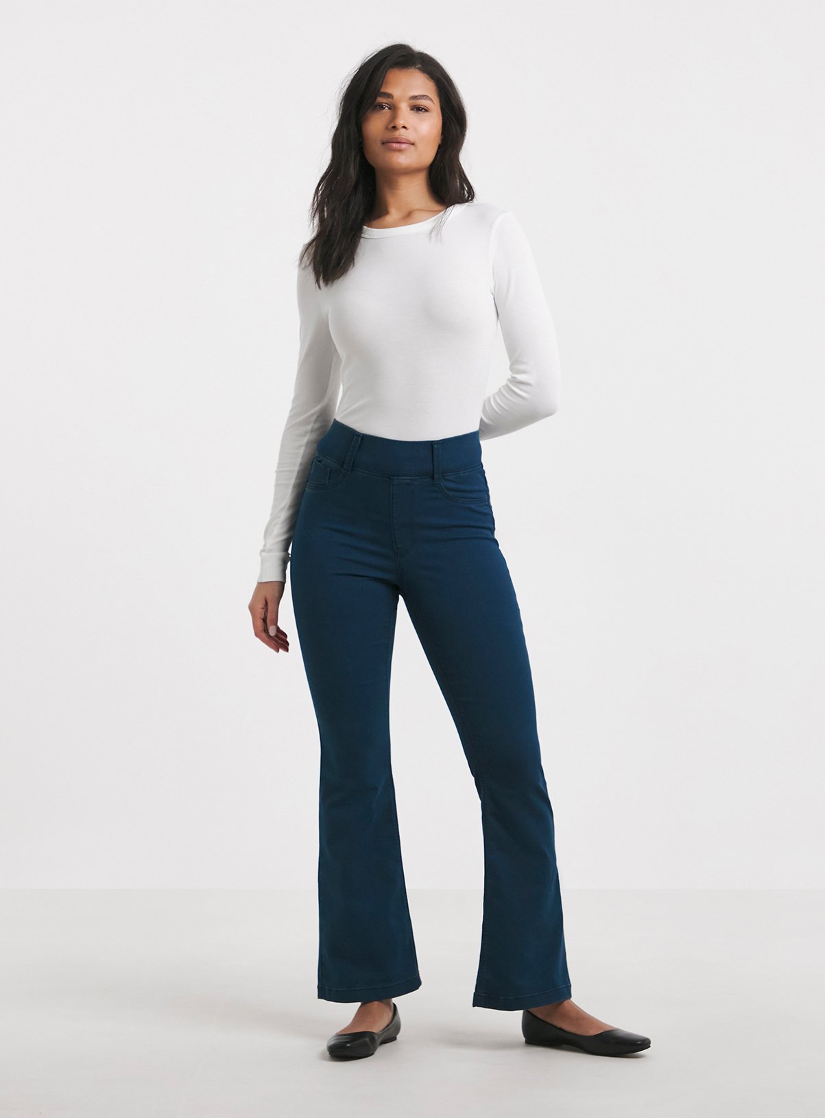 SIMPLY BE Flared Pull On Jegging Dark Blue 26S - Image 3 thumbnail